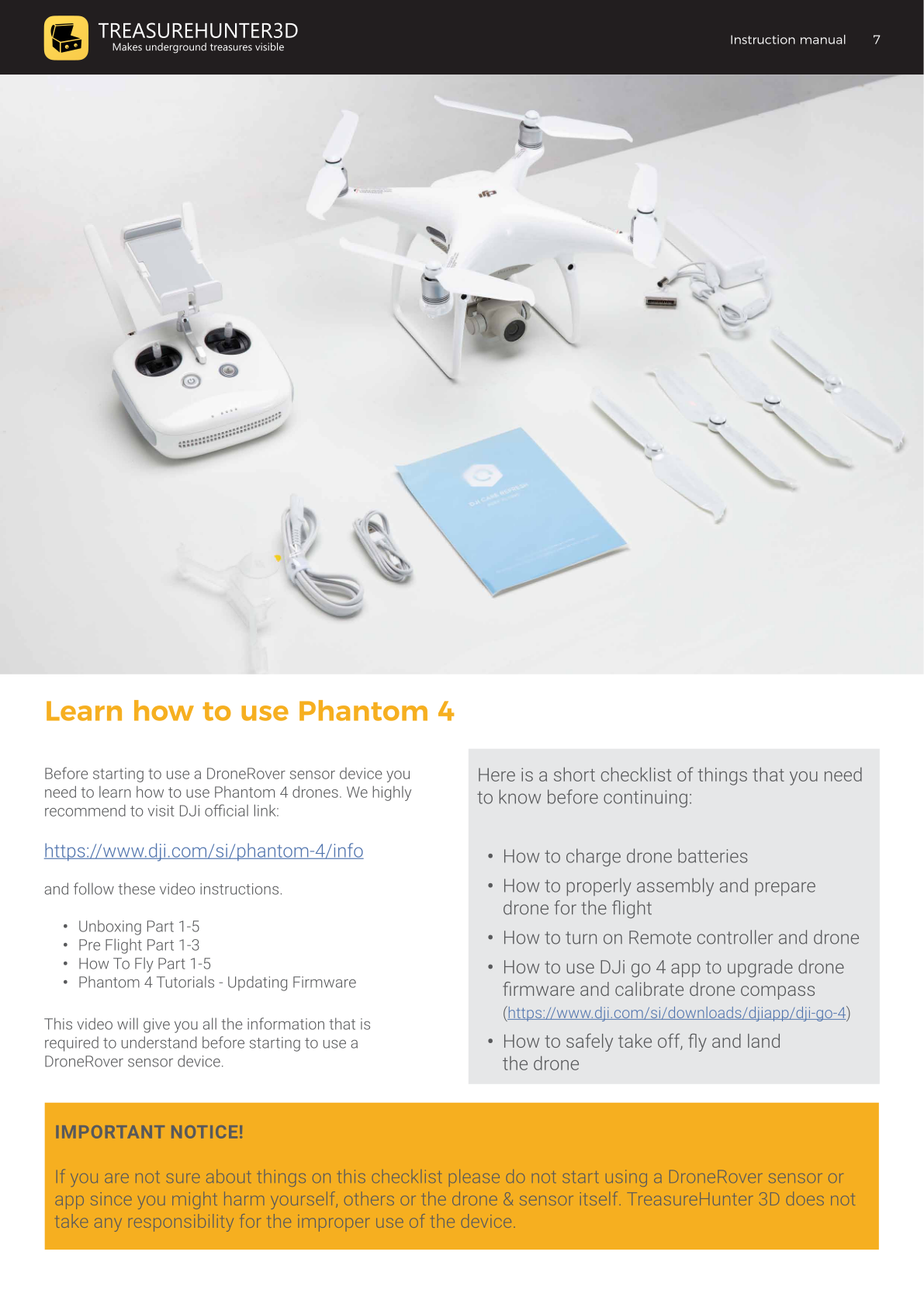 DroneRover na may DJI Phantom 4 — checklist ng mga kinakailangan at mga inirerekomendang tutorial